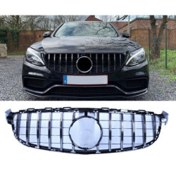 Grill kompatibel mit mercedes-benz c 63 amg (s) w205 chrom