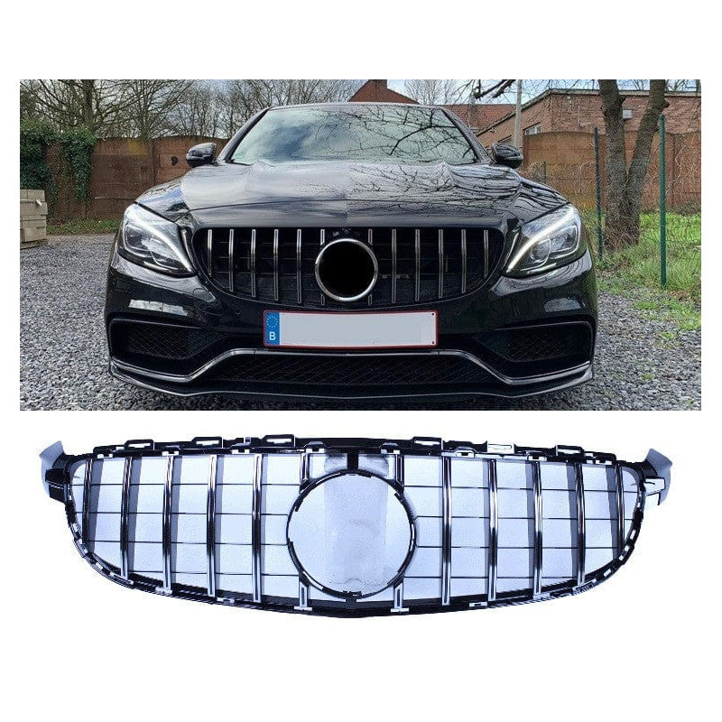 Grill kompatibel mit mercedes-benz c 63 amg (s) w205 chrom Grill kompatibel mit mercedes-benz c 63 amg (s) w205 chrom