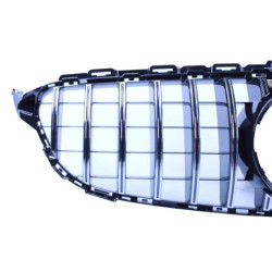 Grill for mercedes-benz c-class w205 - equipment 360° camera black with chrome