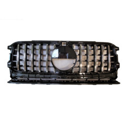 Grill for Mercedes G class W463 with headlight covers glossy black chrome