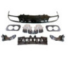 (PART) Diffuser compatibel met Mercedes C coupe cabrio C205 A205 AMG line dubbele zwarte r