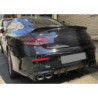 (PART) Diffuser compatibel met Mercedes C coupe cabrio C205 A205 AMG line dubbele zwarte r