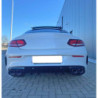 (PART) Diffuser compatibel met Mercedes C coupe cabrio C205 A205 AMG line dubbele zwarte r
