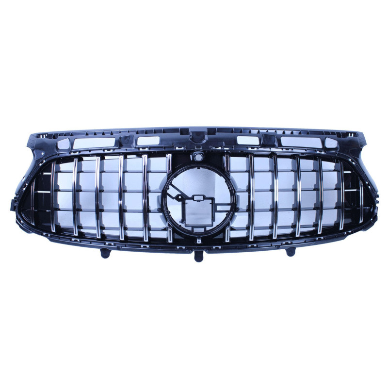 Grill compatibel met Mercedes-Benz GLA H247 2020-2023 chrome met frontcamera met AMG line pakket Grill compatibel met Mercedes-Benz GLA H247 2020-2023 chrome met frontcamera met AMG line pakket