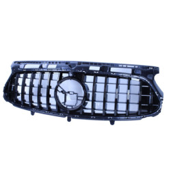 Grill for Mercedes-Benz GLA H247 2020-2023 with AMG line package glossy black with front camera