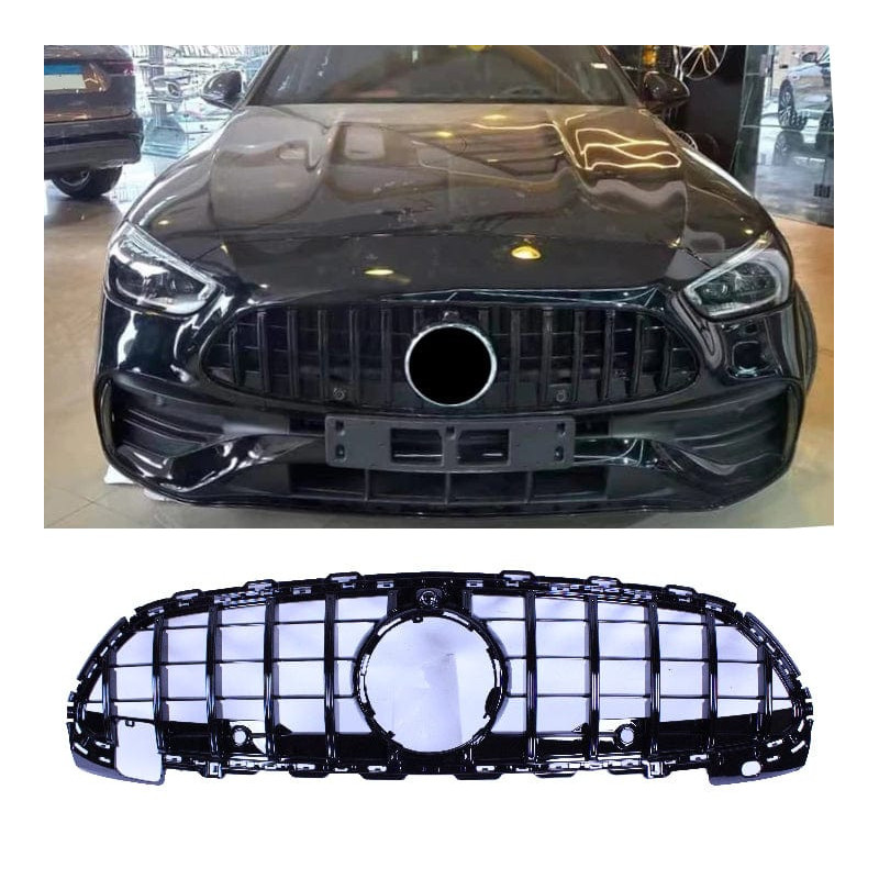 Grill kompatibel mit Mercedes C klasse W206 glanzend zwart Grill kompatibel mit Mercedes C klasse W206 glanzend zwart