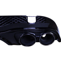 (PART) Diffuser with round exhaust tips gloss black for Mercedes E coupe W207 C207 Facelift