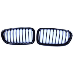 Grill Nieren kompatibel mit bmw 5 Serie f10 - f11 glänzend schwarz einzelne Bars