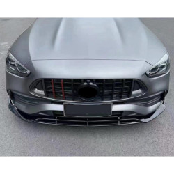 Voorspoiler lip compatibel met Mercedes C klasse W206 glanzend zwart