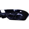 Diffuseur compatible avec Mercedes W205 sans ligne AMG avec embouts d'échappement ronds noir brillant