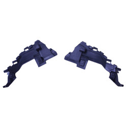 Diffuseur compatible avec Mercedes W205 sans ligne AMG avec embouts d'échappement ronds noir brillant