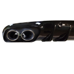 Diffuser for Mercedes C coupe cabrio C205 A205 AMG line double chrome round exhaust tips