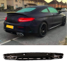 Diffusor kompatibel mit Mercedes C-Coupé Cabriolet C205 A205 AMG Line mit doppelten Chrom-Auspuffblenden