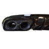 Diffuseur compatible avec Mercedes C coupé cabriolet C205 A205 AMG line double embouts d'échappement ronds noirs