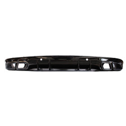 Diffuseur compatible avec Mercedes C coupé cabriolet C205 A205 AMG line double embouts d'échappement noirs