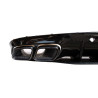 Diffuseur compatible avec Mercedes C coupé cabriolet C205 A205 AMG line double embouts d'échappement noirs