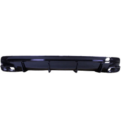 Diffusor kompatibel mit Mercedes CLA45 C117 X117 2014-2018 doppelte schwarze Auspuffspitzen