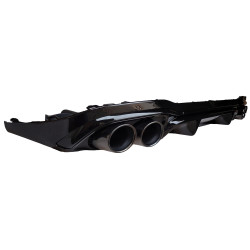 Diffuser for Mercedes E Class W213 S213 gloss black round exhaust tips