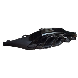 Diffusor kompatibel mit Mercedes E-Klasse W213 S213 voll Glanz schwarz quadratische Auspuffspitzen