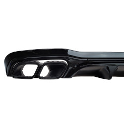 Diffuser for Mercedes E Class W213 S213 full gloss black square exhaust tips
