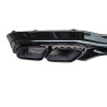Diffuser for Mercedes E Class W213 S213 full gloss black square exhaust tips