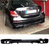 Diffusor kompatibel mit Mercedes E-Klasse W213 S213 voll Glanz schwarz quadratische Auspuffspitzen