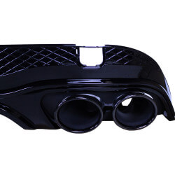 Diffuser with round exhaust tips gloss black for Mercedes E coupe W207 C207 Facelift