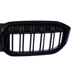 Grill kidney for BMW 3 Series G20 LCI gloss black double bars