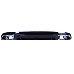 Diffuser glossy black for Mercedes E coupé cabrio C238 A238 chrome exhaust tips