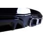 Diffusor schwarz glänzend kompatibel mit Mercedes E Coupé C238 A238 Chrom Auspuffspitzen