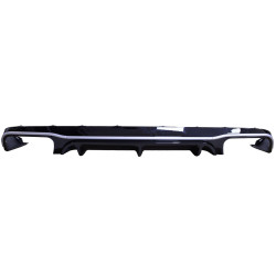 Diffusor mit silbernem Rand passend für Mercedes E Coupé Cabrio C238 A238 runde Auspuffblenden