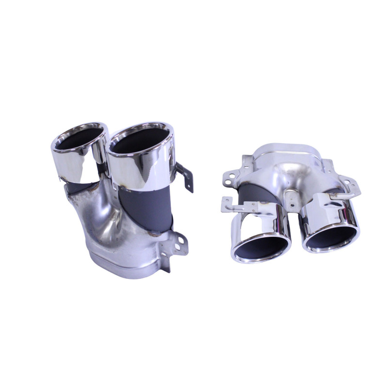 Auspuffrohre kompatibel mit Mercedes E-Coupe Cabrio C238 A238 chrom rund Auspuffrohre kompatibel mit Mercedes E-Coupe Cabrio C238 A238 chrom rund