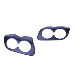Diffuseur noir brillant avec bord argenté compatible avec Mercedes E coupé cabrio C238 A238 embouts d'échappement ronds chromés
