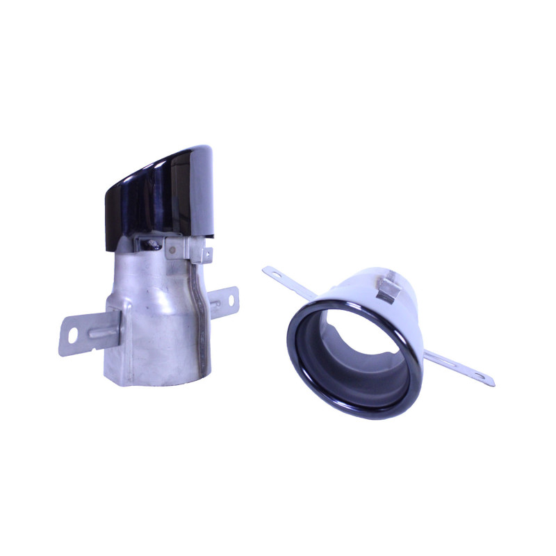 Tuyaux d'échappement compatibles avec Mercedes classe A W177 noir rond simple Tuyaux d'échappement compatibles avec Mercedes classe A W177 noir rond simple