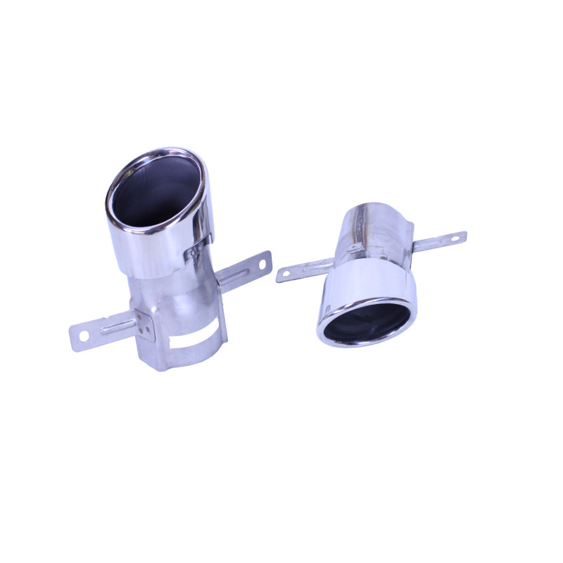Tuyaux d'échappement compatibles avec Mercedes classe A W177 chrome rond simple Tuyaux d'échappement compatibles avec Mercedes classe A W177 chrome rond simple
