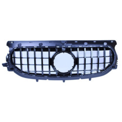 Grill compatible with mercedes-benz gla h247 2020 glossy black with front camera