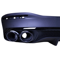 Diffusor kompatibel mit Mercedes GLE W167 2019+ schwarz runde Auspuffendrohre