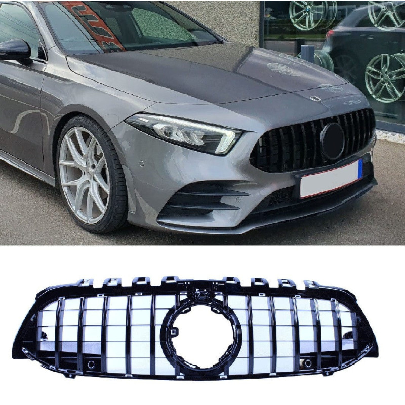 Kühlergrill kompatibel mit Mercedes-Benz A-Klasse W177 schwarz (mit oder ohne Frontkamera) Kühlergrill kompatibel mit Mercedes-Benz A-Klasse W177 schwarz (mit oder ohne Frontkamera)