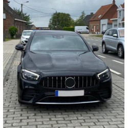 Grill Chrom mit Frontkamera kompatibel mit Mercedes E W213 S213 A238 C238 Facelift mit AMG Line Paket