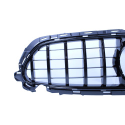 Grill passend für Mercedes E W213 S213 A238 C238 Facelift mit AMG Line Paket glänzend schwarz mit Frontkamera
