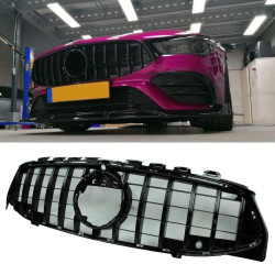 Grill for Mercedes-Benz W118 CLA class glossy black with front camera
