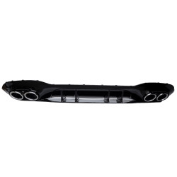 Diffuser for Mercedes A class V177 sedan 2019+ double chrome round exhaust tips