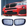 Grill kidneys for bmw x3 and x4 f25 f26 lci glossy black double bars