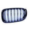 Grill kidneys for bmw x3 and x4 f25 f26 lci glossy black double bars