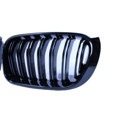 Grill kidneys for bmw x3 and x4 f25 f26 lci glossy black double bars