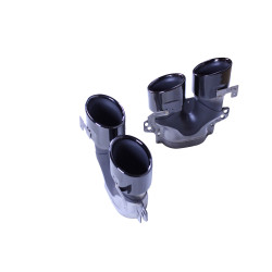 Diffuser for Mercedes E class W213 glossy black round exhaust tips without AMG line