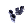 Diffuser for Mercedes E class W213 glossy black round exhaust tips without AMG line
