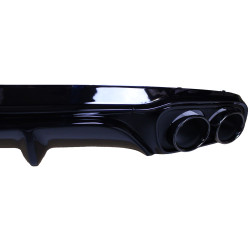 Diffuser for Mercedes E class W213 glossy black round exhaust tips without AMG line