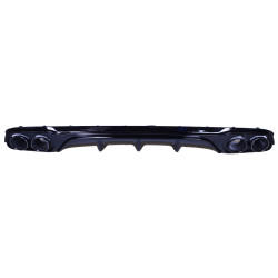 Diffuser for mercedes e class w213 gloss black round exhaust trim without amg line