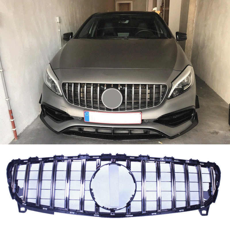 Frontgrill kompatibel mit mercedes-benz w176 a-klasse facelift chrom Frontgrill kompatibel mit mercedes-benz w176 a-klasse facelift chrom